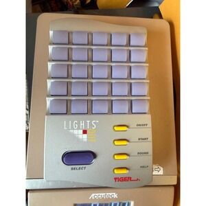 1995 Tiger Electronics Lights Out Handheld Electronic Puzzle Game + video silver
